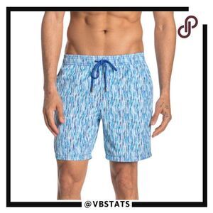 Mr. Swim Paint Smudge Swim Trunks in Blue and White Size‎ Small (NWT)